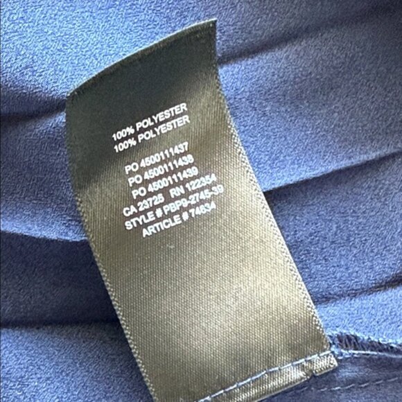 Aritzia Babaton 1-01 Navy Pleated Guell Blouse Navy Blue Pleated Camisole - Picture 3 of 9